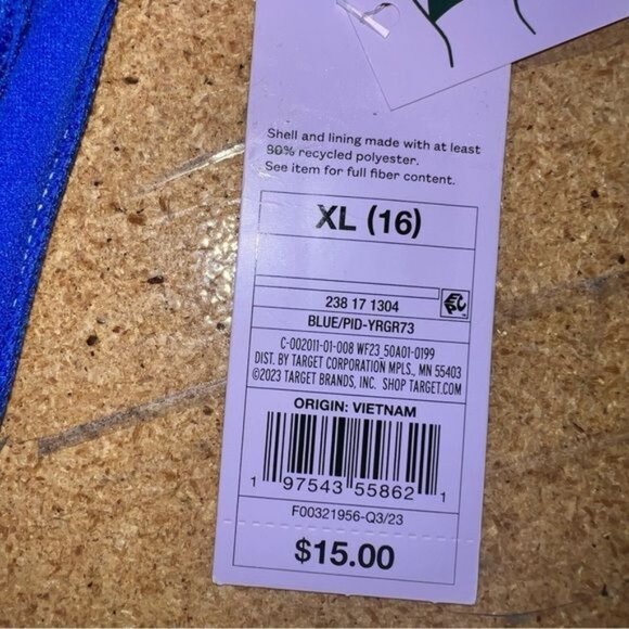 Wild Fable Womens XL Cheeky Bikini Bottoms High-Leg Scoop Waist Blue - Picture 4 of 7